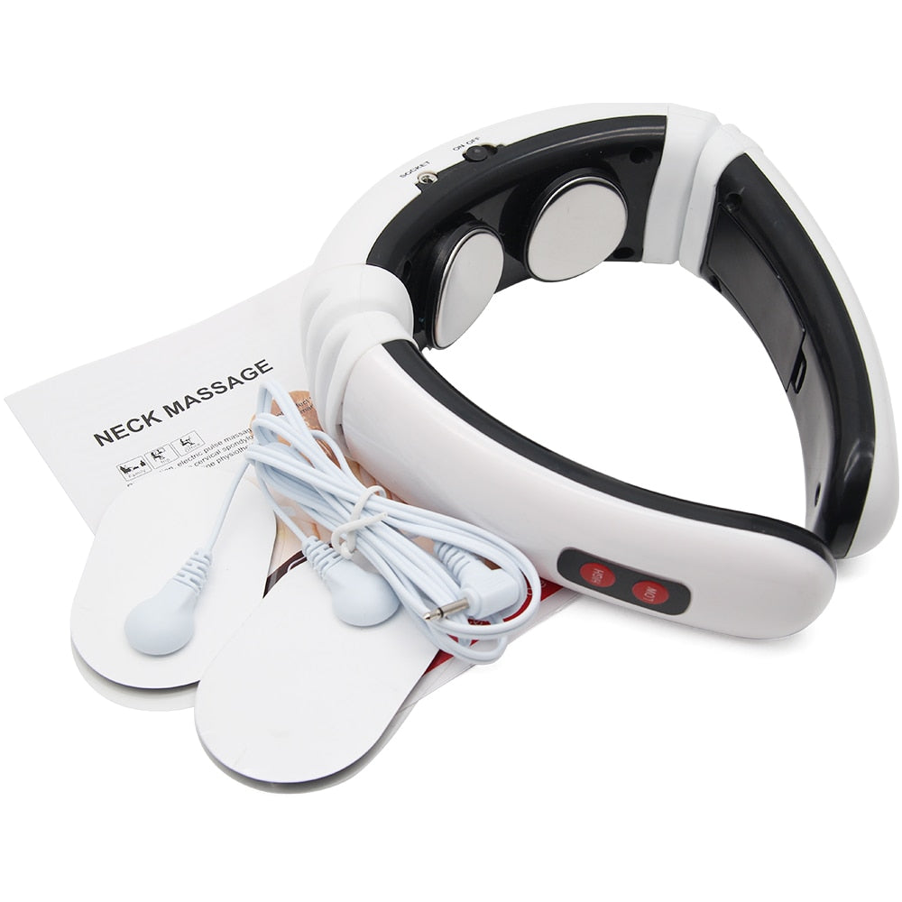 Intelligent Portable Neck Massager Heat Pulse Vibration Pain Relief Machine Nib