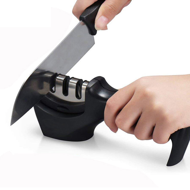 This 3-step knife sharpener repairs, straightens, and polishes